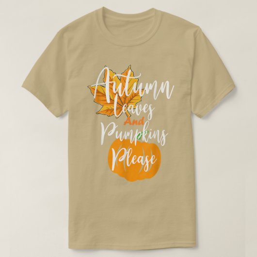 Thanksgiving herfst bladeren en pompoenen alstubli t-shirt (Design voorkant)