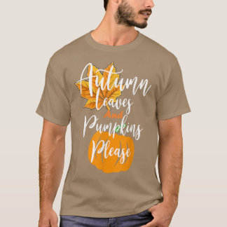 Thanksgiving herfst bladeren en pompoenen alstubli t-shirt