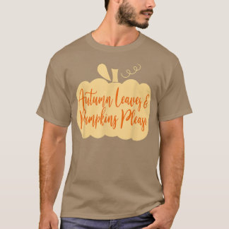 Thanksgiving herfst bladeren en pompoenen alstubli t-shirt