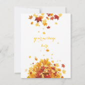 Thanksgiving herfst bladeren en pompoenen feestdagenkaart (Achterkant)