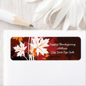 Thanksgiving herfst bladeren-esdoorn aangepaste la etiket (Insitu)