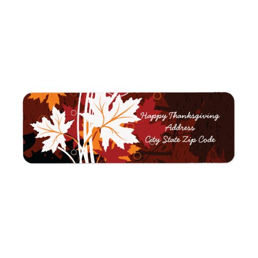 Thanksgiving herfst bladeren-esdoorn aangepaste la etiket (Voorkant)