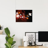 Thanksgiving herfst bladeren-esple douanegoederen poster (Thuiskantoor)