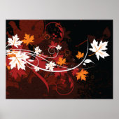 Thanksgiving herfst bladeren-esple douanegoederen poster (Voorkant)