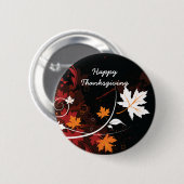 Thanksgiving herfst bladeren-esple douanegoederen ronde button 5,7 cm (Voorkant /achterkant)