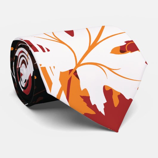 Thanksgiving herfst bladeren-esple douanegoederen stropdas (Opgerold)