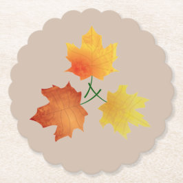 Thanksgiving herfst bladeren papier Onderzetter