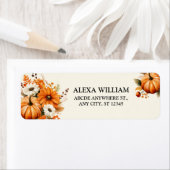 Thanksgiving herfst bloemen etiket (Insitu)