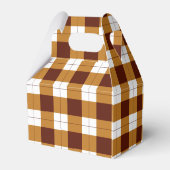 Thanksgiving Herfst Brown Plaid Pompoen Bedankdoosjes (Achterkant)