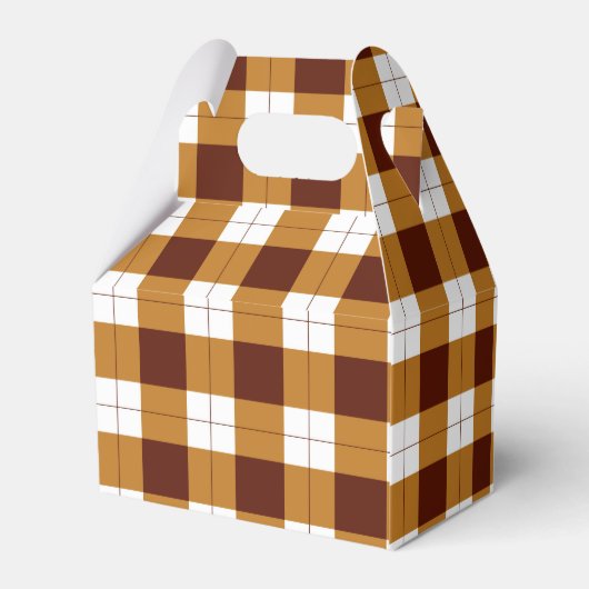 Thanksgiving Herfst Brown Plaid Pompoen Bedankdoosjes (Achterkant)