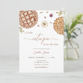 Thanksgiving Herfst Cutie Pie Baby shower Uitnodig Kaart (Staand voorkant)