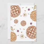 Thanksgiving Herfst Cutie Pie Baby shower Uitnodig Kaart (Achterkant)