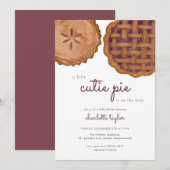 Thanksgiving Herfst Cutie Pie Baby shower Uitnodig Kaart (Voorkant / Achterkant)