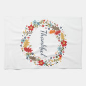 Thanksgiving Herfst Dankbaar Krans Home Decor Theedoek (Horizontaal)
