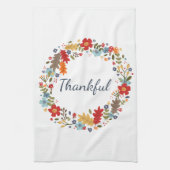 Thanksgiving Herfst Dankbaar Krans Home Decor Theedoek (Verticaal)