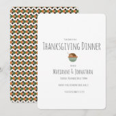Thanksgiving Herfst Dinner Turkey Party Kaart (Voorkant / Achterkant)