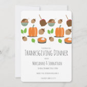 Thanksgiving Herfst Dinner Turkey Party Mix Kaart (Voorkant)