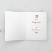 Thanksgiving herfst eekhoorn grote zuster feestdagen kaart (Binnen)