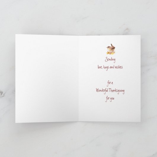 Thanksgiving herfst eekhoorn grote zuster feestdagen kaart (Binnen)