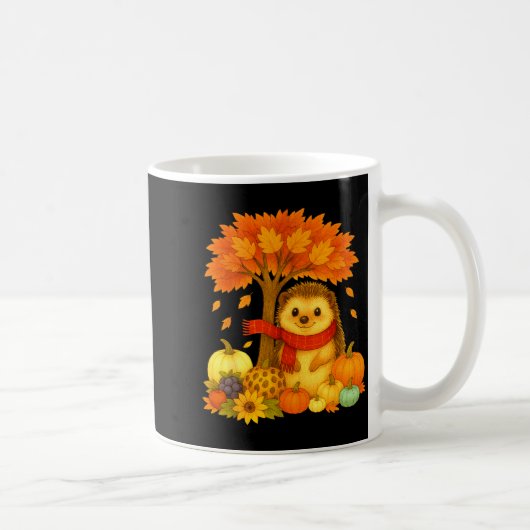 Thanksgiving Herfst Egel Blad Herfst Boom Koffiemok (Rechts)