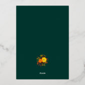 Thanksgiving herfst Floral Botanical Folie Uitnodiging (Achterkant)