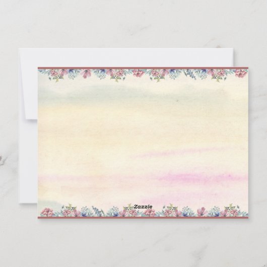 Thanksgiving herfst Floral Photo Flat Holiday Card Feestdagenkaart (Achterkant)