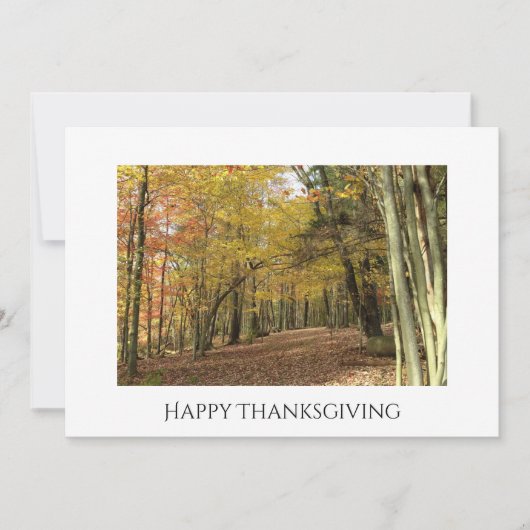 Thanksgiving Herfst Foliage Foto Herfstvakantie Feestdagenkaart (Voorkant)