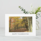 Thanksgiving Herfst Foliage Foto Herfstvakantie Feestdagenkaart (Staand voorkant)