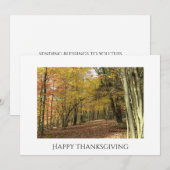 Thanksgiving Herfst Foliage Foto Herfstvakantie Feestdagenkaart (Voorkant / Achterkant)