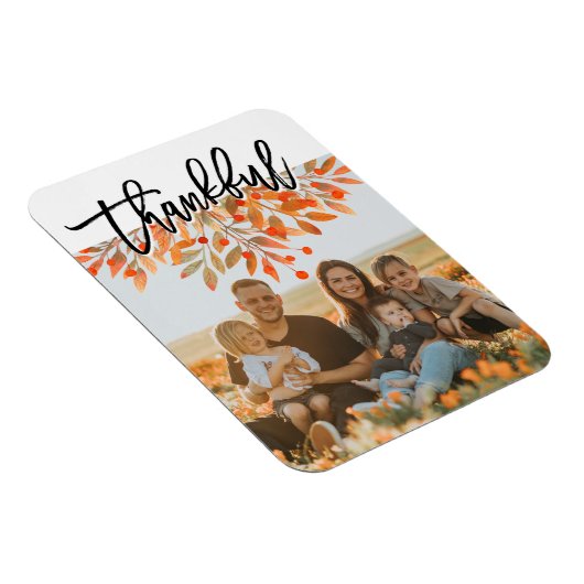 Thanksgiving Herfst Foliage laat Script-foto's val Magneet (Rechterzijde)