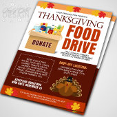 Thanksgiving Herfst Food Drive Charity Fundraiser Flyer