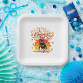 Thanksgiving Herfst Funny Rottweiler Dog Owne Papieren Bordje (Feest)