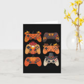 Thanksgiving Herfst Gaming Controllers Turkije Gra Kaart (Gele Bloem)