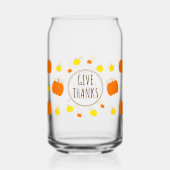 Thanksgiving Herfst Geef Bedankt Can Glass Wrap Blikvorm Glas (Achterkant)