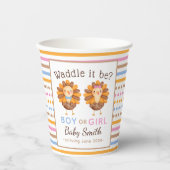 Thanksgiving Herfst Gender Onthulling Turkije Papieren Bekers (Voorkant)