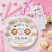 Thanksgiving Herfst Gender Onthulling Turkije Papieren Bordje (Feest)