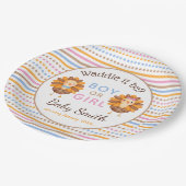 Thanksgiving Herfst Gender Onthulling Turkije Papieren Bordje (Gekanteld)