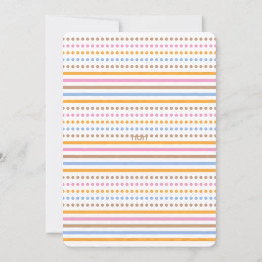 Thanksgiving Herfst Gender Onthulling Turkije Uitn Kaart (Achterkant)