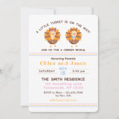 Thanksgiving Herfst Gender Onthulling Turkije Uitn Kaart (Voorkant)