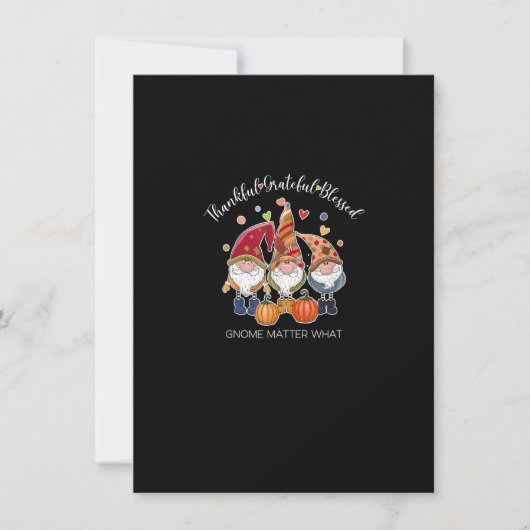 Thanksgiving Herfst Gnomes bedankt Grateful Blesse Kaart (Voorkant)