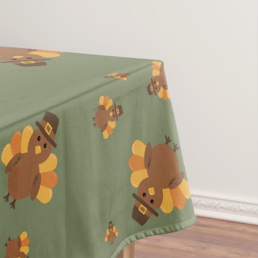 Thanksgiving Herfst Groene Kalkoen Tafelkleed (Voorbeeld)