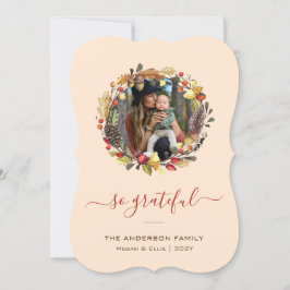 Thanksgiving herfst grote fotografie feestdagenkaart