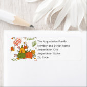 THANKSGIVING herfst Harvest Return Address Etiket (Insitu)
