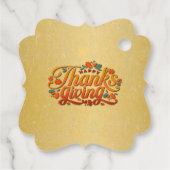 Thanksgiving herfst Herfst esdoorn bladeren en pom Bedankjes Labels (Achterkant)