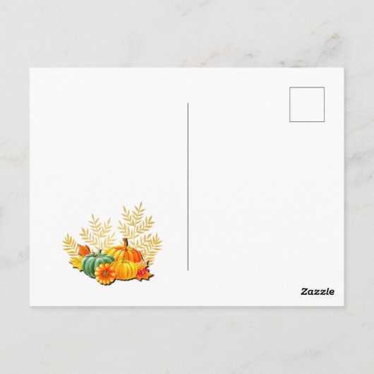 Thanksgiving herfst Herfst esdoorn bladeren en pom Briefkaart (Achterkant)