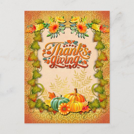 Thanksgiving herfst Herfst esdoorn bladeren en pom Briefkaart (Voorkant)