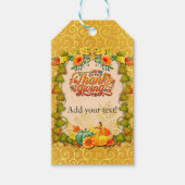 Thanksgiving herfst Herfst esdoorn bladeren en pom Cadeaulabel (Voorkant)