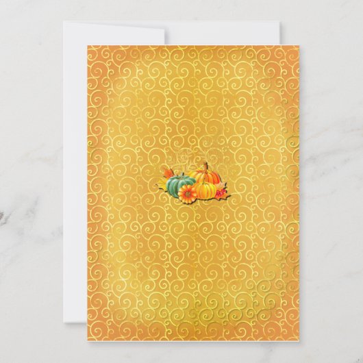 Thanksgiving herfst Herfst esdoorn bladeren en pom Kaart (Achterkant)