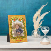 Thanksgiving herfst Herfst esdoornblad en zonneblo Fotoplaat (Zijkant)