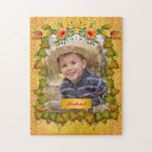 Thanksgiving herfst Herfst esdoornblad en zonneblo Legpuzzel (Verticaal)